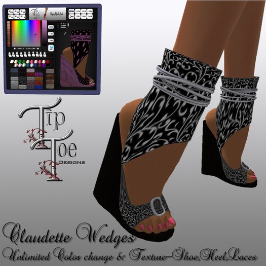 TIPTOE  Claudette Wedge Heels-Color Change