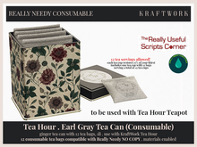 KraftWork Tea Hour . Earl Grey Tea Can | Tea Set Consumable