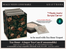 KraftWork Tea Hour . Ginger Tea Can | Tea Set Consumable