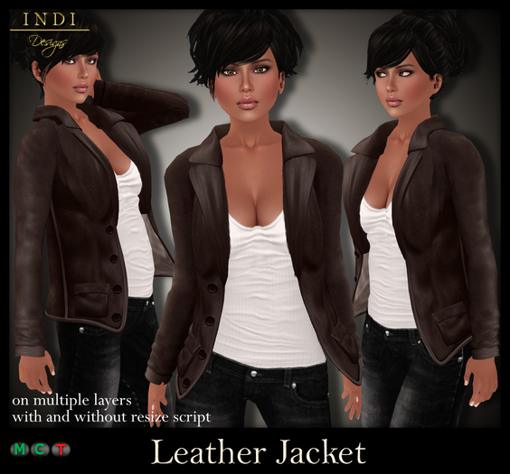 INDI Designs - Leather Jacket brown (f)