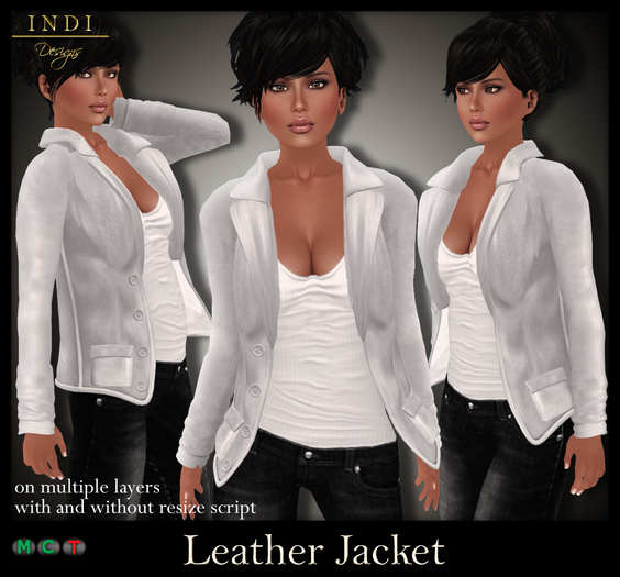 INDI Designs - Leather Jacket white (f)