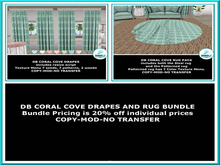 DB CORAL COVE DRAPES AND RUG BUNDLE  add me