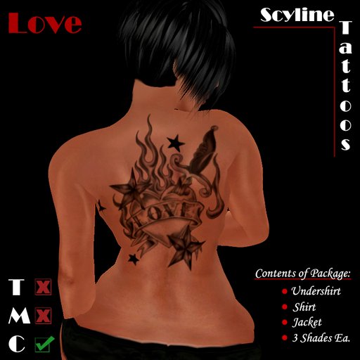 ::Scyline Tattoos:: Love (Back)