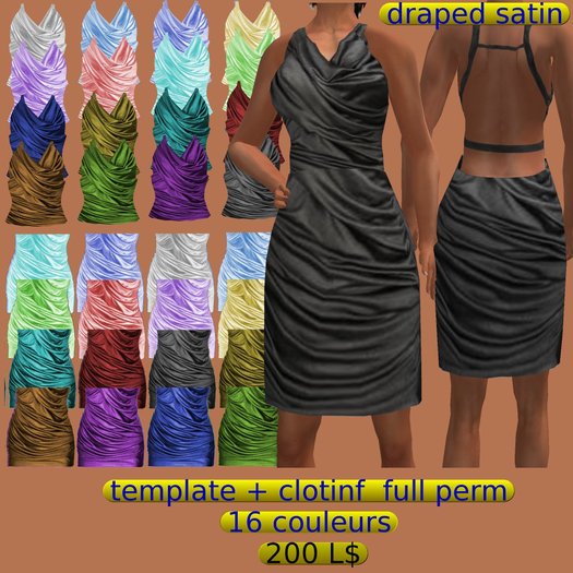 16 robes drapper toute les couleurs