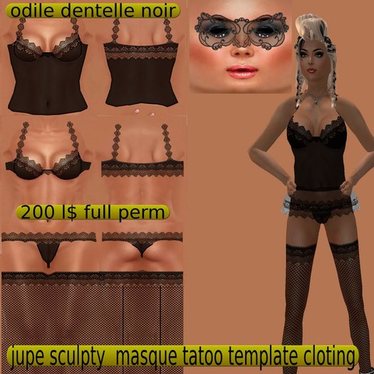 odile dentelle  noir