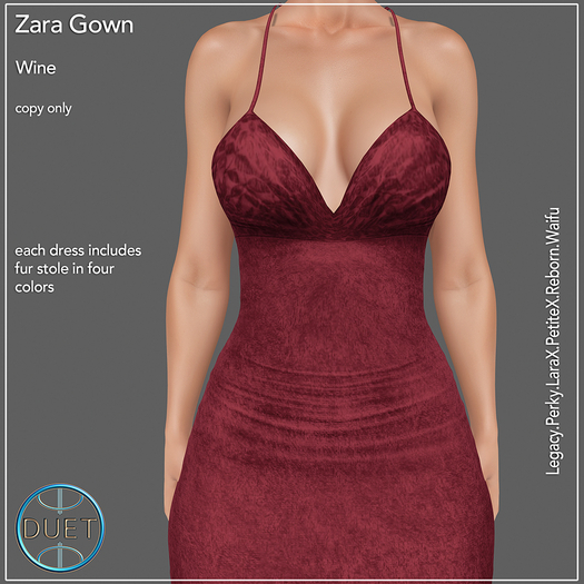 Duet Zara Gown Wine 