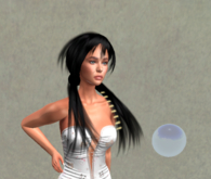 Hair cool black/blonde mix