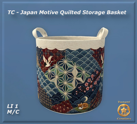 TC - Japan Motive Quilted Storage Basket
