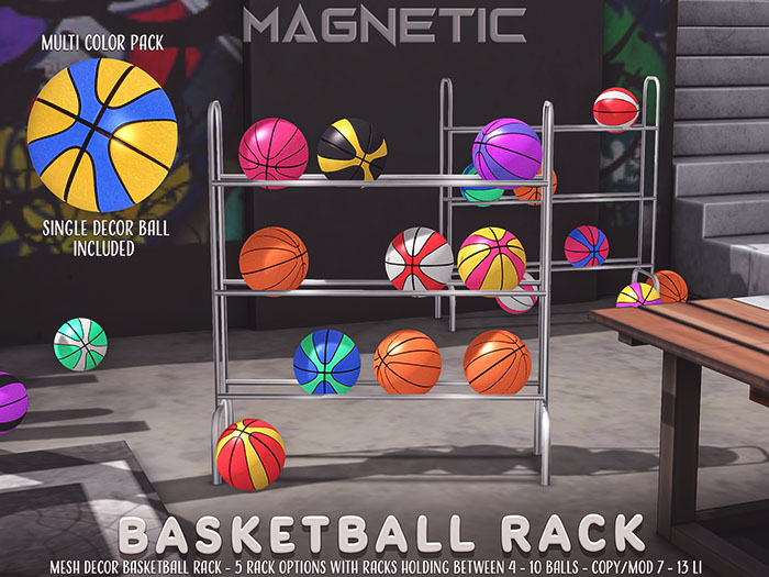 Magnetic - Basketball Rack x Multi Colors Pack