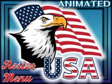  ★★★★★~ USA Eagle - Animated - Resize Menu