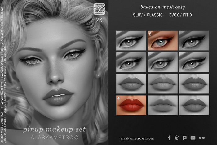 "Pinup" 2K BOM makeup TESTER | EvoX | SLUV