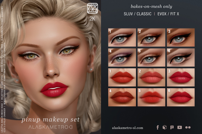 "Pinup" 2K BOM makeup | EvoX | SLUV