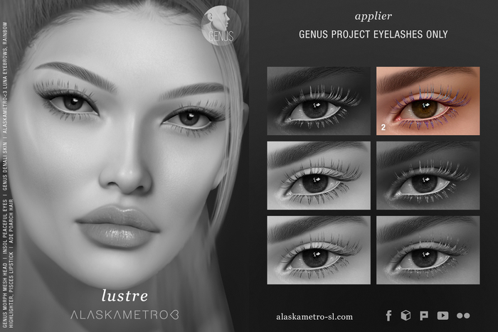 "Lustre" shimmer eyelashes TESTER | Genus Project applier