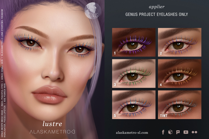"Lustre" shimmer eyelashes | GENUS PROJECT applier