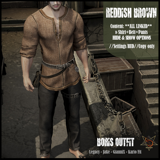 //RKS// Boris Outfit - RedBrown