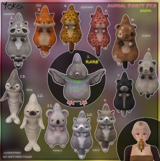 1.YOKAI - Animal Party pt.II - Pigeon RARE