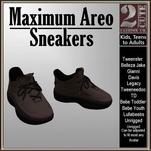 Maximum Areo Sneaker [2cute] Hot Fudge