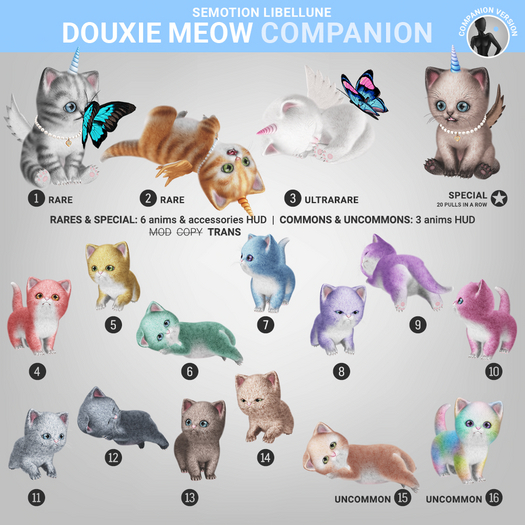SEmotion Libellune Douxie Meow Companion RARE 01