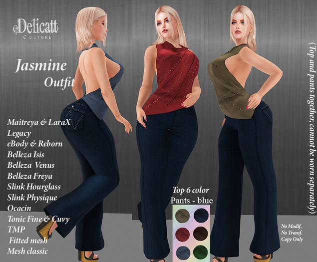 Delicatt couture - Jasmine Outfit v26 - June 08♥2026♥
