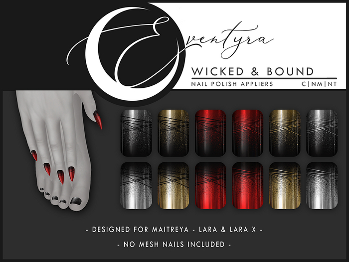 Eventyra - Maitreya Nail HUD - Wicked & Bound