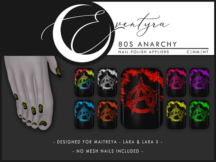 Eventyra - Maitreya Nail HUD - 80s Anarchy