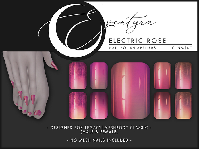 Eventyra - Legacy Nail HUD - Electric Rose