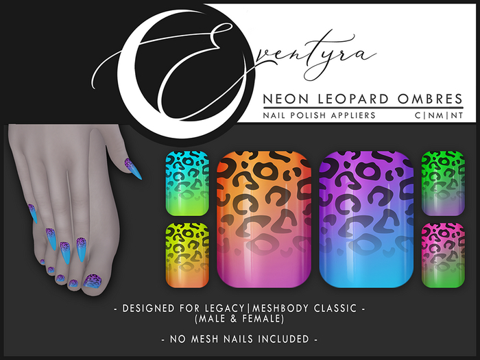 Eventyra - Legacy Nail HUD - Neon Leopard Ombres