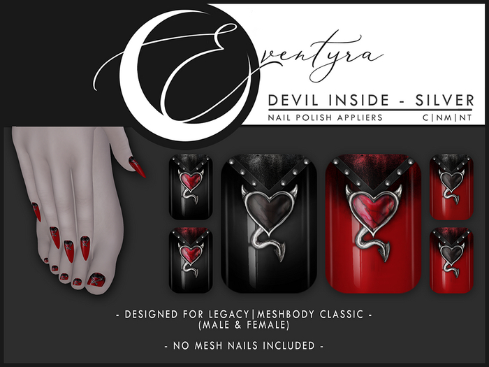 Eventyra - Legacy Nail HUD - Devil Inside - Silver