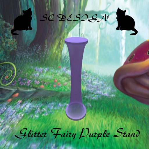 Glitter Fairy Purple Stand