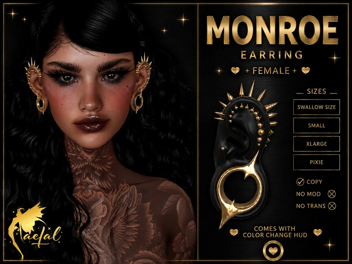 FaeTal - Monroe - Swallow S, XL & Pixie Female DEMO
