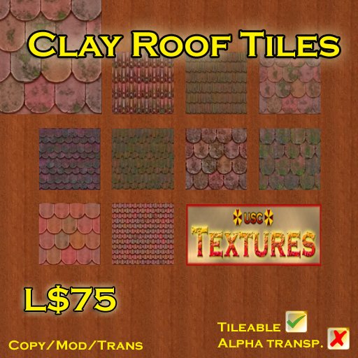 USC Textures - Clay Roof Tiles