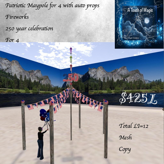 Patriotic Maypole for 4-Box LI=12