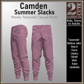 Camden Summer Slacks [2cute] Cotton Candy