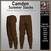Camden Summer Slacks [2cute] Irish Coffee