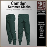 Camden Summer Slacks [2cute] Mineral Green