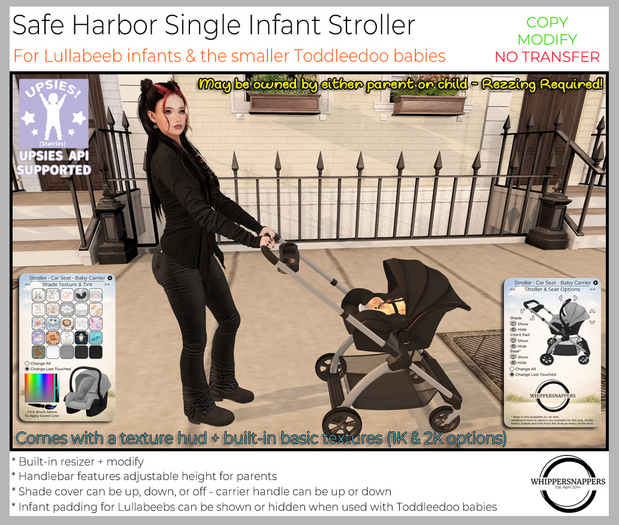! Whippersnappers ! - Safe Harbor Single Infant Stroller 
