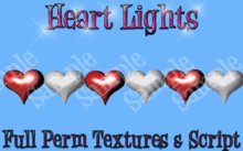 Full Perm Heart Lights - Red & White (full perm 3D textures & script inside) 
