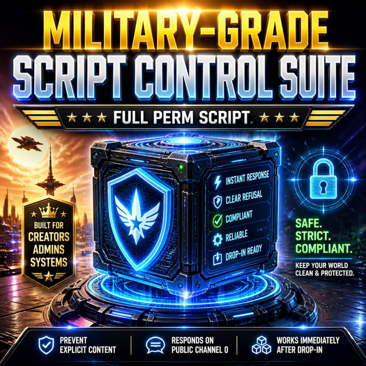 Military-Grade Script Control Suite | FULL PERM SCRIPT! | Powerful sci-fi control—clean, compliant, ready.