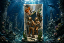 Forbidden Depths Encounter – Mermaid and Deep Sea Divers Wall Art