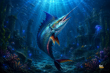 Oceanic Blue Marlin – Deep Sea Trophy Sculpture