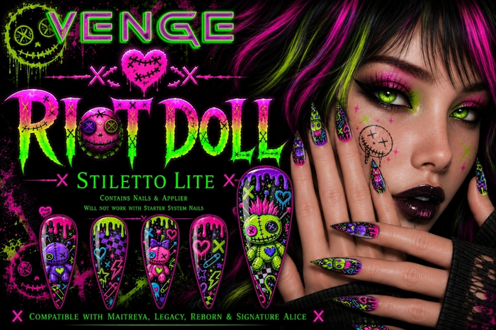 VENGE - Stiletto Nail LITE  - 'Riot Doll'   