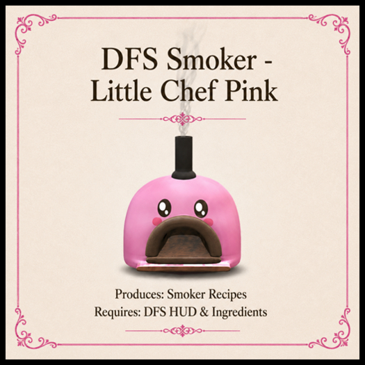DFS Smoker - Little Chef Pink - ACTUAL ITEM
