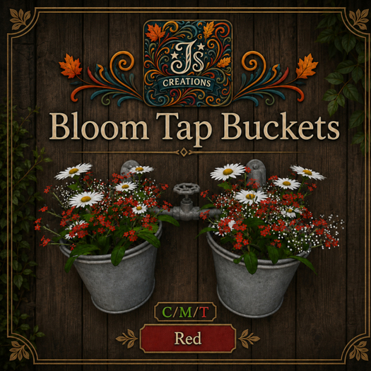 *JS* Creations Bloom Tap Buckets Red