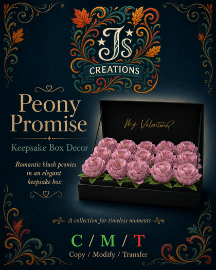 *Js* Creatoins Peony Promise Keepsake Box