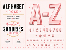 sundries - Alphabet Rose ♥ mesh alphabet mesh letters mesh numbers mesh symbols
