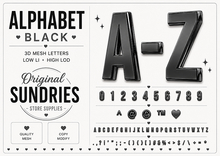 sundries - Alphabet Black [HUD/wear]