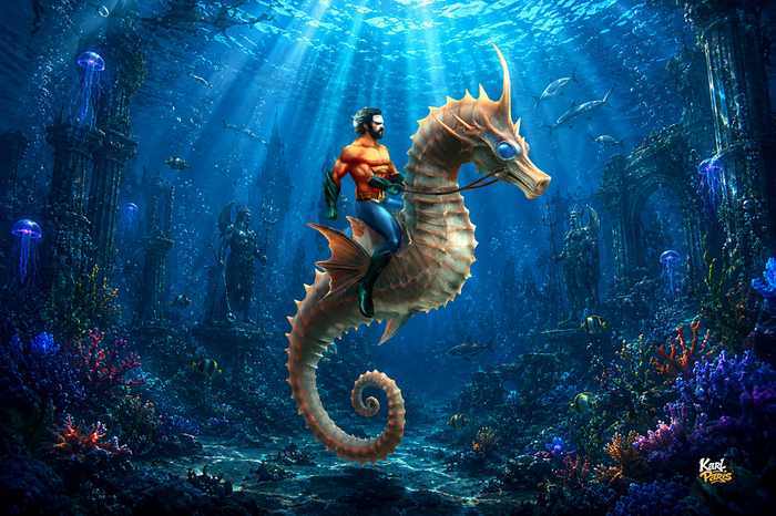 Poseidon’s Rider – Sea King on Mythic Seahorse