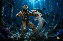 Shark Encounter – Deep Sea Diver Adventure Statue