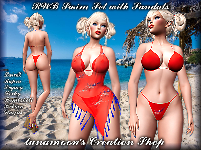 DEMO-RWB Swimset with Sandals