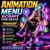 Premium Animation Menu Script for Seats | FULL PERM SCRIPT! | Menu-driven animation control for seated avatars